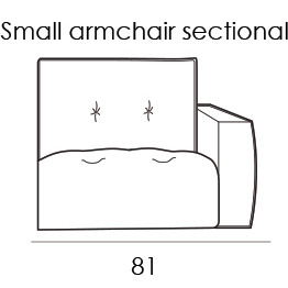 Gravina Small Armchair Section Left - Slim Arm Version (81cm) by Italia Living Gravina Small Armchair Section Left - Slim Arm Version (81cm) by Italia Living
