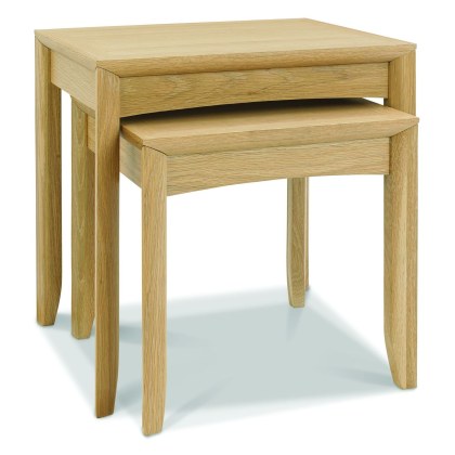 Bergen Oak Nest of Lamp Tables by Bentley Designs Bergen Oak Nest of Lamp Tables by Bentley Designs
