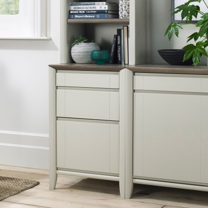 Bergen Grey Washed Oak & Soft Grey Filing Cabinet by Bentley Designs