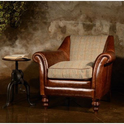 Dalmore Accent Chair (Tweed & Hide) by Tetrad Harris Tweed Dalmore Accent Chair (Tweed & Hide) by Tetrad Harris Tweed