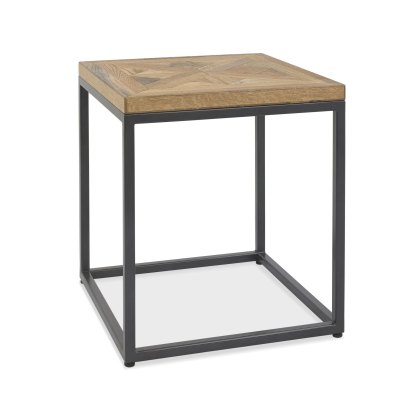 Indus Rustic Oak Lamp Table by Bentley Designs Indus Rustic Oak Lamp Table by Bentley Designs