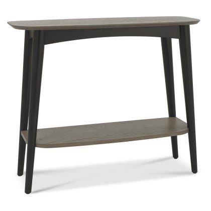 Vintage Weathered Oak Console Table with Shelf Vintage Weathered Oak Console Table with Shelf