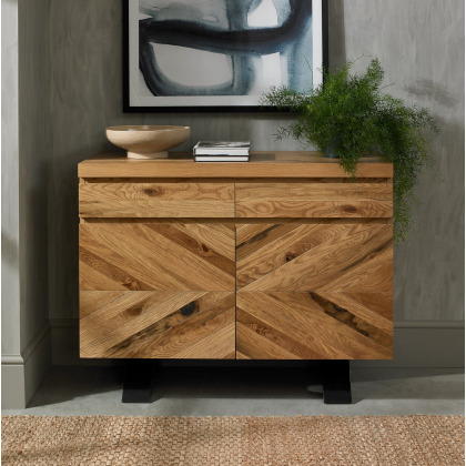 Ellipse Rustic Oak Narrow Sideboard by Bentley Designs Ellipse Rustic Oak Narrow Sideboard by Bentley Designs