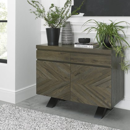 Ellipse Fumed Oak Narrow Sideboard by Bentley Designs Ellipse Fumed Oak Narrow Sideboard by Bentley Designs