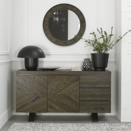 Ellipse Fumed Oak Wide Sideboard by Bentley Designs Ellipse Fumed Oak Wide Sideboard by Bentley Designs