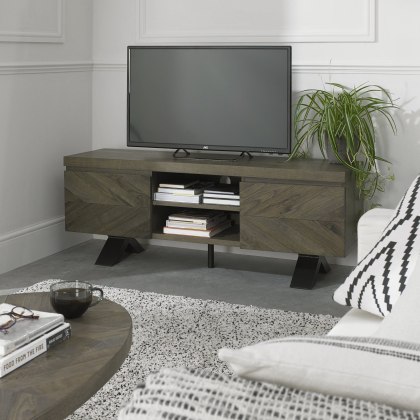 Ellipse Fumed Oak Entertainment Unit by Bentley Designs Ellipse Fumed Oak Entertainment Unit by Bentley Designs