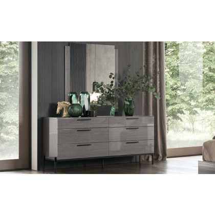 Novecento 6 Drawer Wide Dresser by ALF Italia Novecento 6 Drawer Wide Dresser by ALF Italia