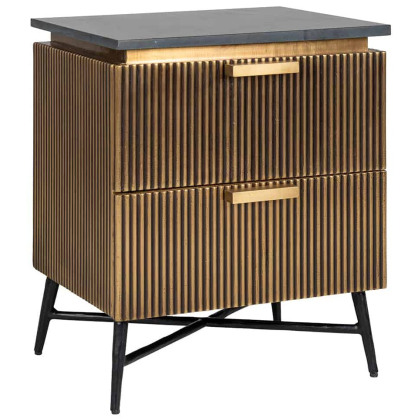 Ironville 2 Drawer Bedside Cabinet by Richmond Interiors Ironville 2 Drawer Bedside Cabinet by Richmond Interiors