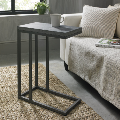 Renzo Zinc & Dark Grey Sofa Table by Bentley Designs Renzo Zinc & Dark Grey Sofa Table by Bentley Designs