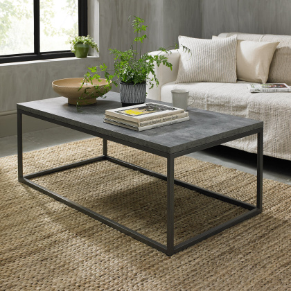 Renzo Zinc & Dark Grey Coffee Table by Bentley Designs Renzo Zinc & Dark Grey Coffee Table by Bentley Designs