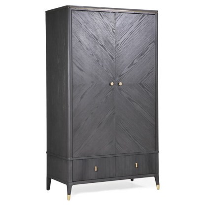 Leotta 2 Door + 2 Drawer Wardrobe (Ebony) by Vida Living Leotta 2 Door + 2 Drawer Wardrobe (Ebony) by Vida Living