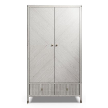 Leotta 2 Door + 2 Drawer Wardrobe (Stone) by Vida Living Leotta 2 Door + 2 Drawer Wardrobe (Stone) by Vida Living