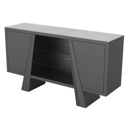 Dante Gloss Top Ceramic Grey Sideboard Dante Gloss Top Ceramic Grey Sideboard