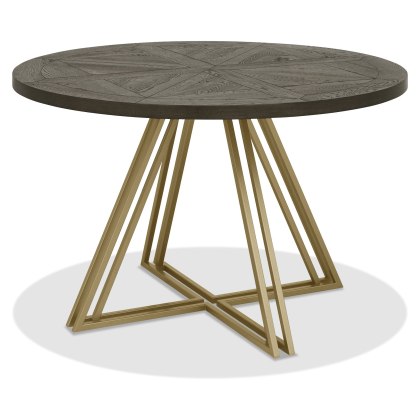 Athens Fumed Oak 125cm (4 Seater) Circular Dining Table by Bentley Designs Athens Fumed Oak 125cm (4 Seater) Circular Dining Table by Bentley Designs