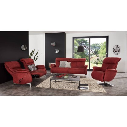 Swan 3 Seater Electric Cumuly Recliner Sofa (4748-82PR) by Himolla