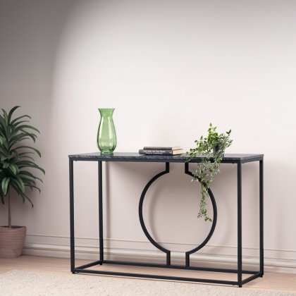 Aurora Black Metal Console Table