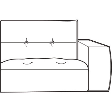 Gravina Maxi Armchair Section 123cm (Right) by Italia Living Gravina Maxi Armchair Section 123cm (Right) by Italia Living