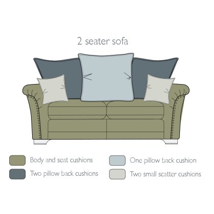 Evesham 2 Seater Pillowback Sofa by Alstons
