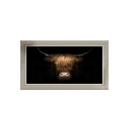 Highland Cow Headshot Framed Art Highland Cow Headshot Framed Art