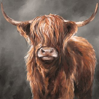 Canvas Oil Highland Cow 80x80cm Canvas Oil Highland Cow 80x80cm