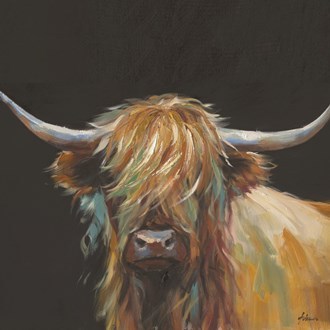 Canvas Oil Highland Cow Black 80x100cm Canvas Oil Highland Cow Black 80x100cm