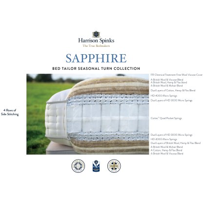 Sapphire Mattress & True Edge Deep Divan Set by Harrison Spinks Sapphire Mattress & True Edge Deep Divan Set by Harrison Spinks