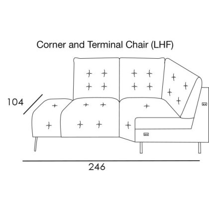 Bolzano Corner and Terminal Chair Section (LHF) by Italia Living Bolzano Corner and Terminal Chair Section (LHF) by Italia Living