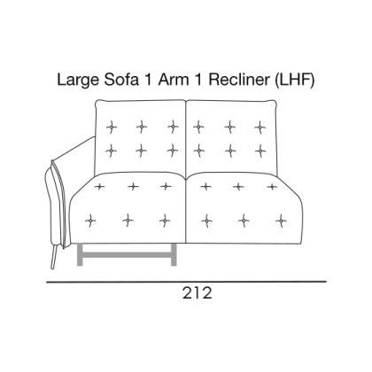 Bolzano Large Sofa 1 Arm 1 Recliner (LHF) by Italia Living Bolzano Large Sofa 1 Arm 1 Recliner (LHF) by Italia Living