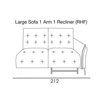 Bolzano Large Sofa 1 Arm 1 Recliner (RHF) by Italia Living Bolzano Large Sofa 1 Arm 1 Recliner (RHF) by Italia Living