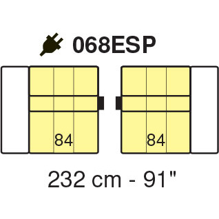 Tuniz 3 Seater 232cm Sofa (with Electric Recliners) by Marinelli Home Tuniz 3 Seater 232cm Sofa (with Electric Recliners) by Marinelli Home