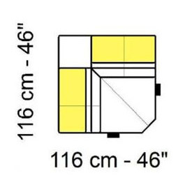 Tuniz 116 x 116cm Corner Module 75cm by Marinelli Home Tuniz 116 x 116cm Corner Module 75cm by Marinelli Home