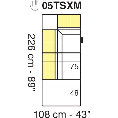 Tuniz LHF 108 x 226cm Terminal Module by Marinelli Home Tuniz LHF 108 x 226cm Terminal Module by Marinelli Home