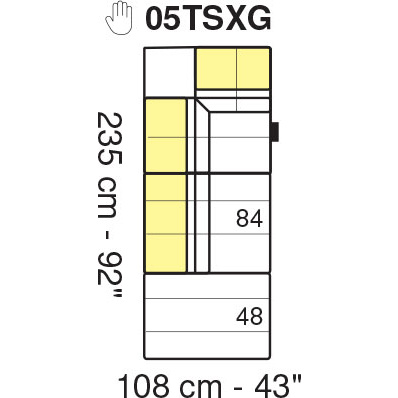 Tuniz LHF 108 x 235cm Terminal Module by Marinelli Home Tuniz LHF 108 x 235cm Terminal Module by Marinelli Home