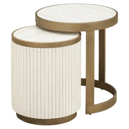 Tivoli Brass Nest of Side Tables by Richmond Interiors Tivoli Brass Nest of Side Tables by Richmond Interiors