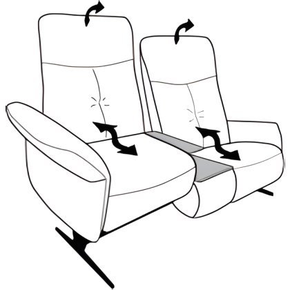 Loona 2.5 Seater Electric Recliner Sofa with Table and Lift & Rise in Left Seat (4484-31QR) Loona 2.5 Seater Electric Recliner Sofa with Table and Lift & Rise in Left Seat (4484-31QR)