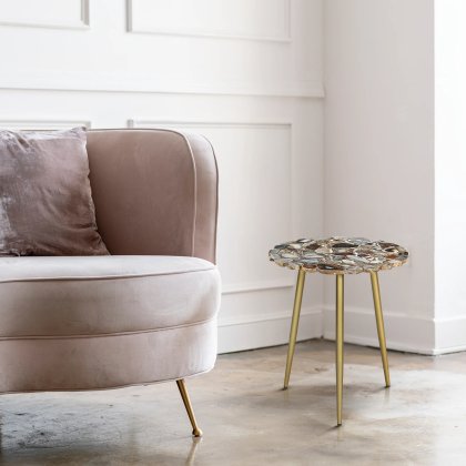 Myra Blue & Black End Table Myra Blue & Black End Table