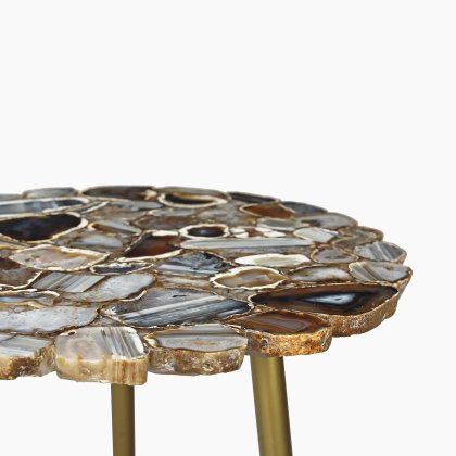 Myra Blue & Black End Table Myra Blue & Black End Table