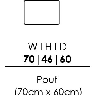 Skandia 70 x 60cm Pouffe (L70) Skandia 70 x 60cm Pouffe (L70)