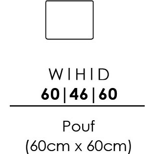 Skandia 60 x 60cm Pouffe (L60) Skandia 60 x 60cm Pouffe (L60)