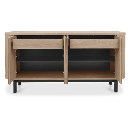 Luma Scandi Oak & Peppercorn Wide Sideboard Luma Scandi Oak & Peppercorn Wide Sideboard