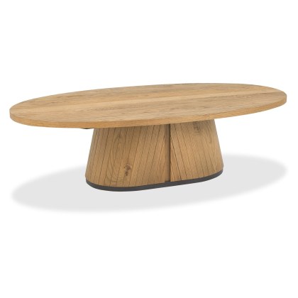 Luma Rustic Oak & Peppercorn Oval Coffee Table Luma Rustic Oak & Peppercorn Oval Coffee Table