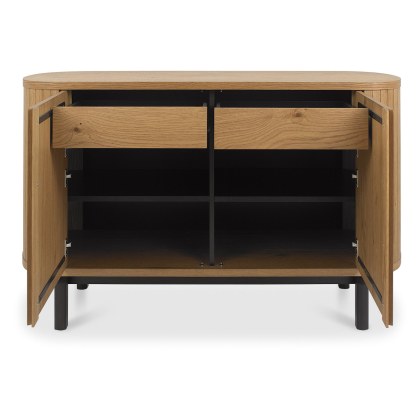 Luma Rustic Oak & Peppercorn Narrow Sideboard Luma Rustic Oak & Peppercorn Narrow Sideboard