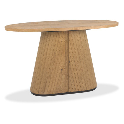 Luma Rustic Oak & Peppercorn Oval Console Table Luma Rustic Oak & Peppercorn Oval Console Table