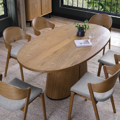 Luma Rustic Oak & Peppercorn 6 Seater Dining Table (200 x 110cm) Luma Rustic Oak & Peppercorn 6 Seater Dining Table (200 x 110cm)