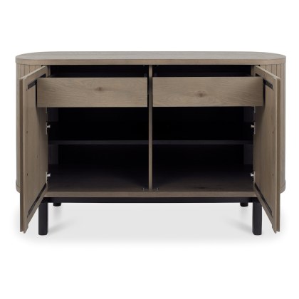 Luma Grey Oiled Oak & Peppercorn Narrow Sideboard Luma Grey Oiled Oak & Peppercorn Narrow Sideboard
