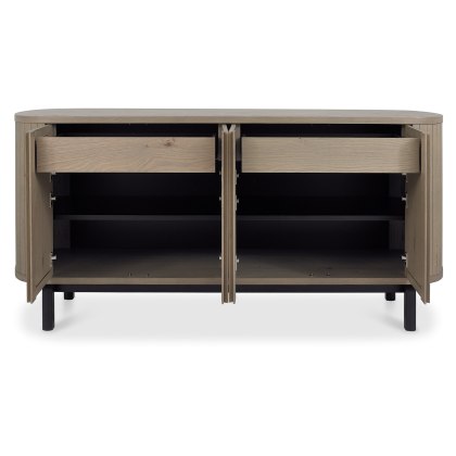 Luma Grey Oiled Oak & Peppercorn Wide Sideboard Luma Grey Oiled Oak & Peppercorn Wide Sideboard