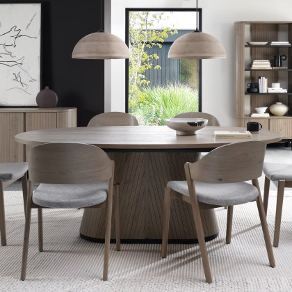Luma Grey Oiled Oak & Peppercorn 6 Seater Dining Table (200 x 110cm) Luma Grey Oiled Oak & Peppercorn 6 Seater Dining Table (200 x 110cm)