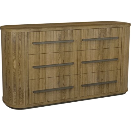 Luma Knotty Oak & Weathered Oak 6 Drawer Chest Luma Knotty Oak & Weathered Oak 6 Drawer Chest