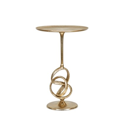60cm Gold Twisted Metal Accent Table 60cm Gold Twisted Metal Accent Table