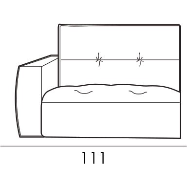 Gravina Maxi Armchair Section Left - Slim Arm Version (111cm) by Italia Living Gravina Maxi Armchair Section Left - Slim Arm Version (111cm) by Italia Living